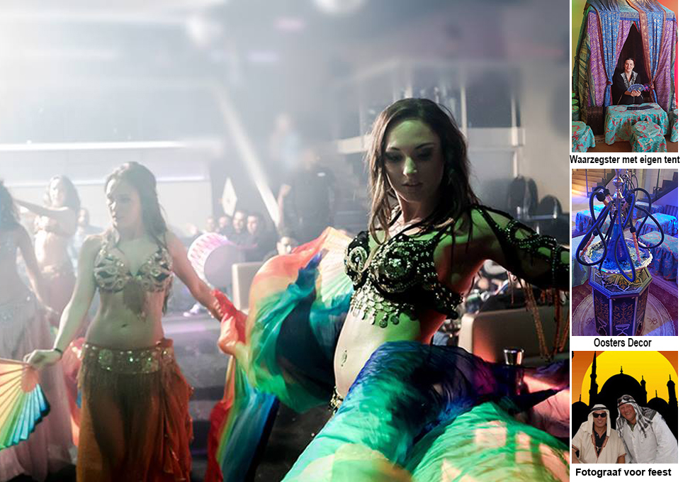 Buikdanseres en turkse schoenenpoetser