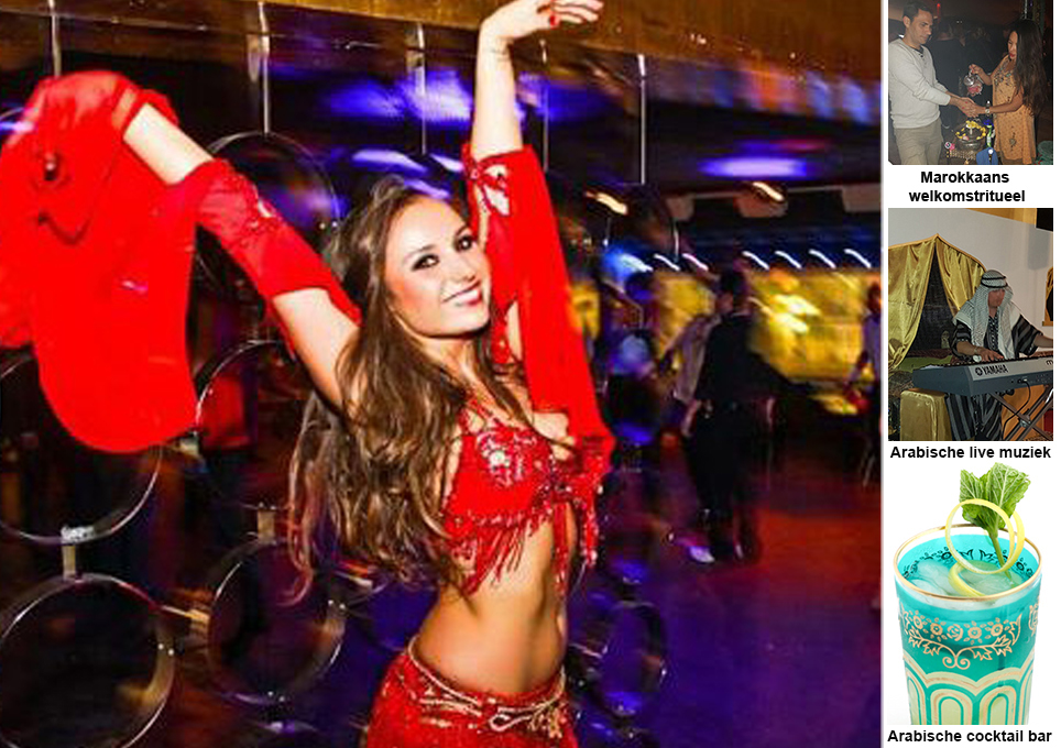 Buikdanseres en turkse schoenenpoetser